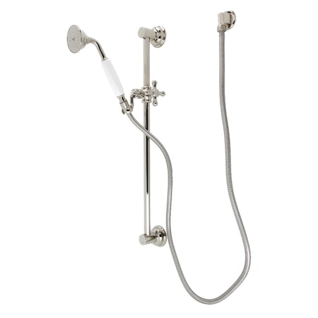 Kingston Brass KAK3526W6 Hand Shower Combo with Slide Bar, Polished Nickel KAK3526W6